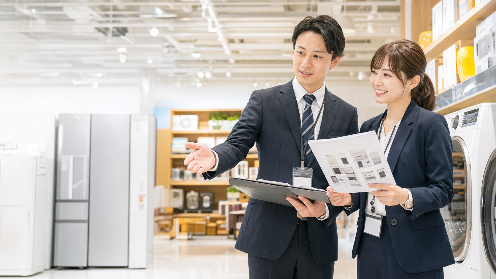 家電量販店で売場支援を行うNexxt-Uのスタッフイメージ